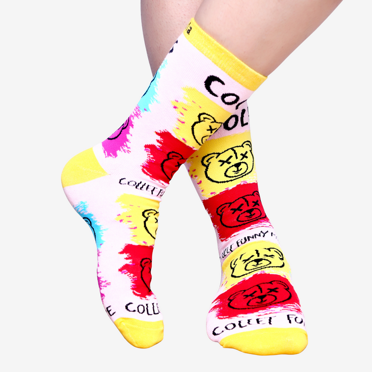 The Fun emoji Trio! Unisex Socks, 100% Combed Cotton, Crew Length, Pack of 3