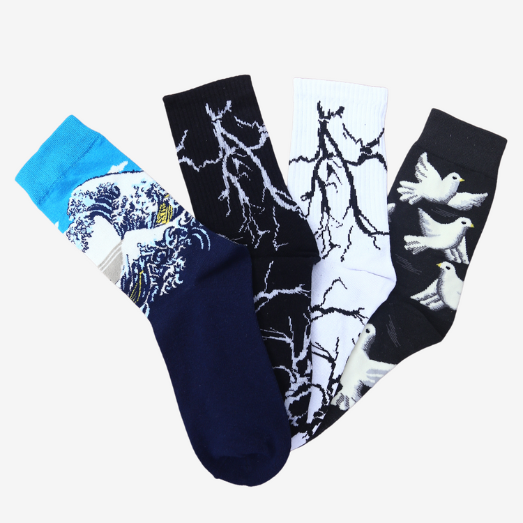 The OG! Unisex Socks, 100% Combed Cotton, Crew Length, Pack of 4