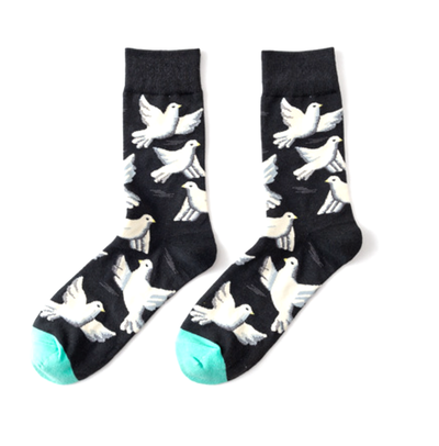 Bird! Unisex Socks, 100% Combed Cotton, Crew Length, Pack of 1.